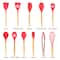 MegaChef Red Silicone & Wood Cooking Utensils Set, 12ct.